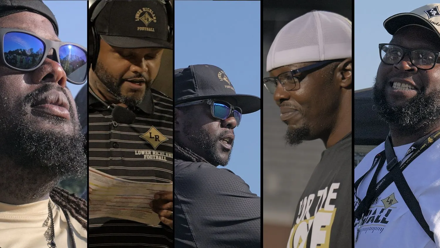 Five Lower Richland coaches side by side